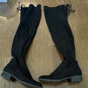 Forever 21 Black Over-the-Knee Boots